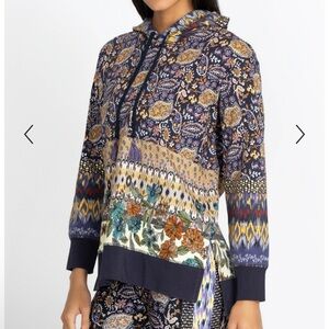 JOHNNY WAS BETZY HI LO PULLOVER HOODIE SIZE XL